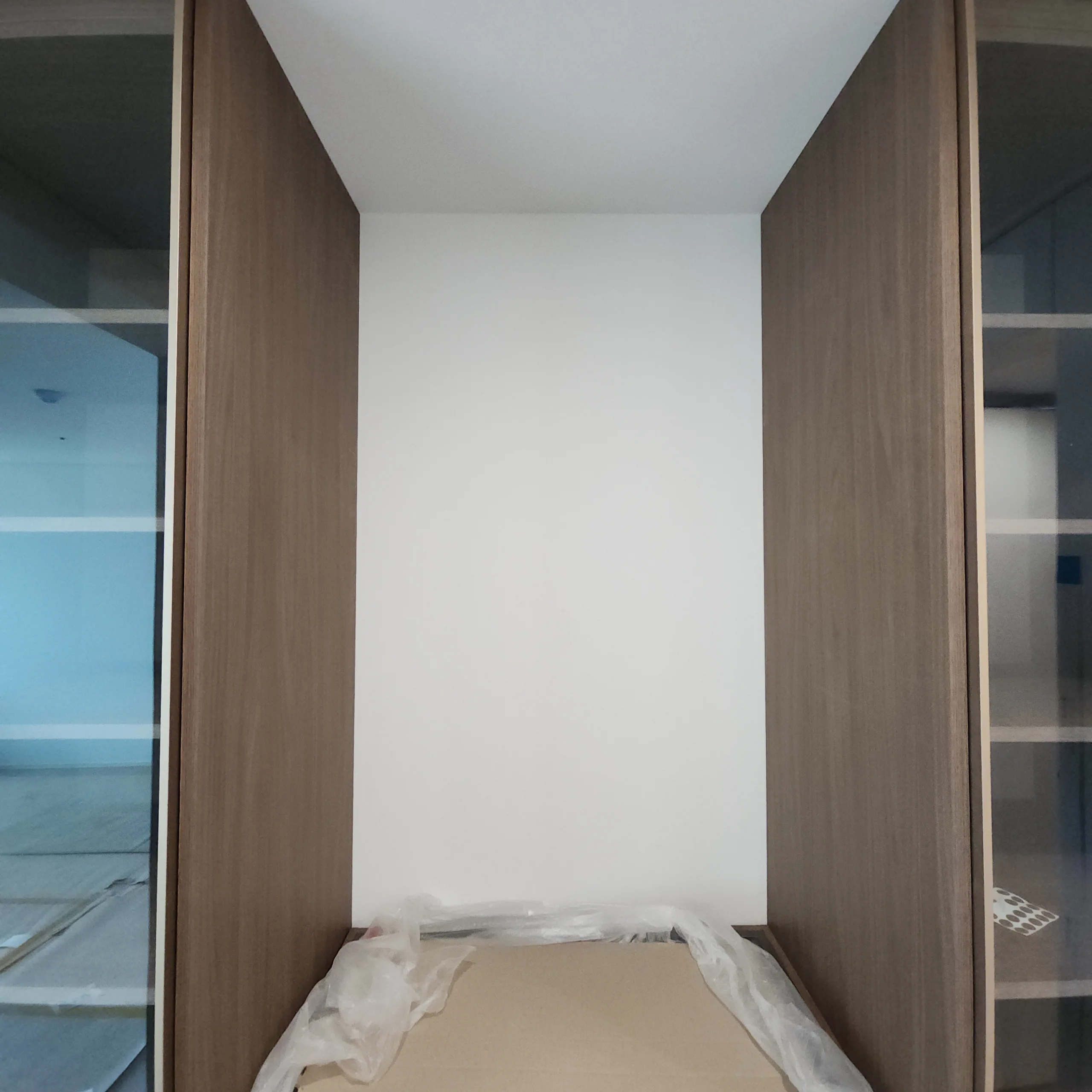 화장대 거울 설치 기준선 작업